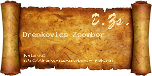 Drenkovics Zsombor névjegykártya